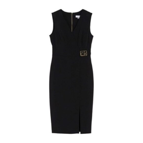 NWT Calvin Klein V-Neck Sheath Dress - Picture 1 of 5